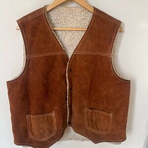 Men's 70’s Vintage Brown Suede Vest